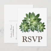 Carte postale RSVP de mariage simple et réussie (Devant / Derrière)