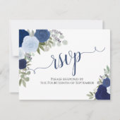 Carte postale RSVP de mariage téléchargeable Roses (Devant)