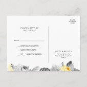 Carte postale RSVP de mariage tropical moderne (Dos)