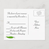 Carte postale RSVP de mariée et de mariée (Dos)