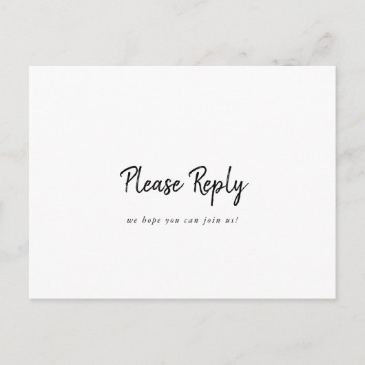 Carte postale RSVP de Menu Moderne (Devant)