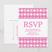Carte postale RSVP de style moderne rose (Devant / Derrière)