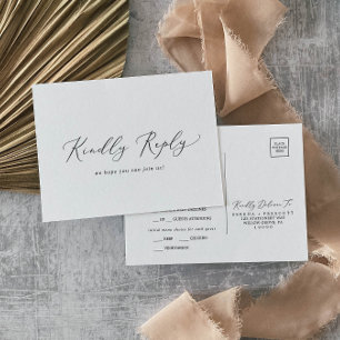 Carte postale RSVP Delicic Black Calligraphy Menu