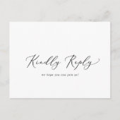 Carte postale RSVP Delicic Black Calligraphy Menu (Devant)