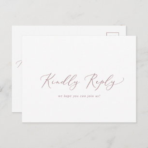 Carte postale RSVP Delicic Rose Gold Calligraphy