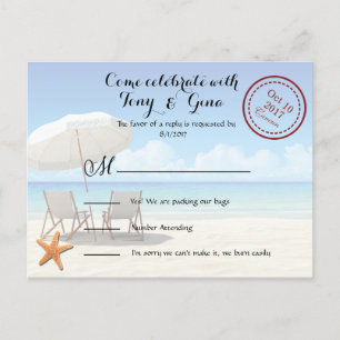 Carte postale RSVP Destination Wedding Cancun