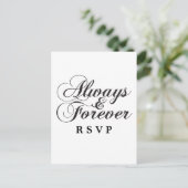 Carte postale RSVP Ebony Always & Forever Wedding (Debout devant)