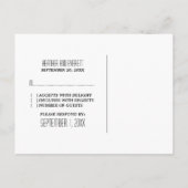 Carte postale RSVP Ebony Chevron Border (Dos)