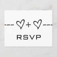 Carte postale RSVP Ebony Heart Equation
