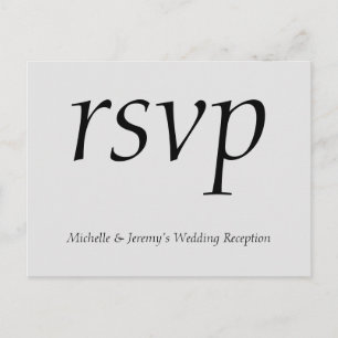 Carte postale "rsvp" Élégante & Respectueuse