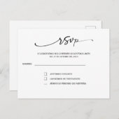 Carte postale Rsvp en boda española (Devant / Derrière)