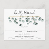 Carte postale RSVP Eucalyptus Greenery Wedding (Devant)