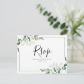 Carte postale RSVP Eucalyptus Wedding (Debout devant)