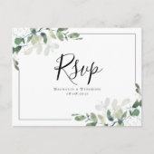 Carte postale RSVP Eucalyptus Wedding (Devant)