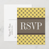 Carte postale RSVP Fancy Jaune (Devant / Derrière)