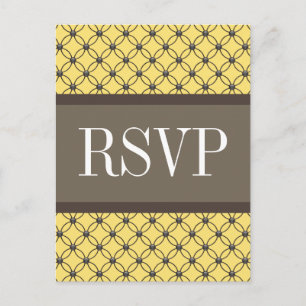 Carte postale RSVP Fancy Jaune