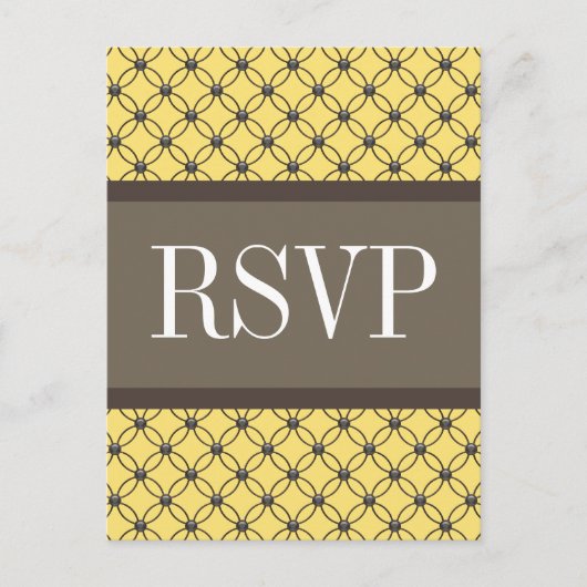 Carte postale RSVP Fancy Jaune (Devant)