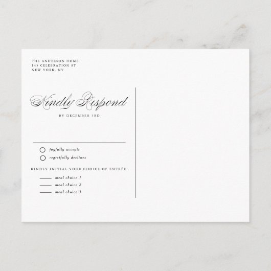 Carte postale RSVP Faux Gold Foil Confetti Dots Ma (Dos)