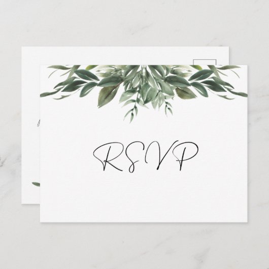 Carte postale RSVP feuille de feuillage (Devant / Derrière)