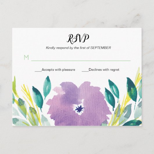Carte postale RSVP Floral Blossom (Devant)