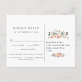 Carte postale RSVP Florale de mi-été avec choix de (Dos)