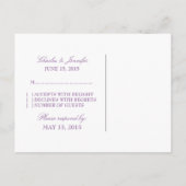 Carte Postale RSVP Flore Simple Violet (Dos)
