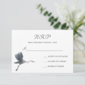 Carte postale RSVP Flying Great Blue Heron Wedding (Debout devant)