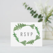 Carte postale RSVP Foliage Aquarelle verte (Debout devant)