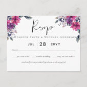 Carte postale RSVP Fuchsia Dreams avec options de  (Devant)
