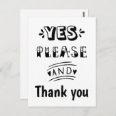 Carte Postale RSVP générique noir et blanc (Devant / Derrière)