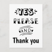 Carte Postale RSVP générique noir et blanc (Devant)