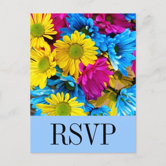 Carte postale RSVP Gerber Daisy, couleur vive (Devant)