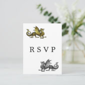 Carte postale RSVP Gold Silver Dragon Wedding (Debout devant)
