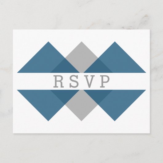 Carte postale RSVP Gray Bleu (Devant)