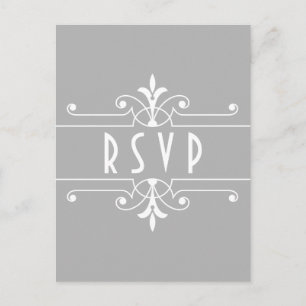 Carte postale RSVP Gray Fancy