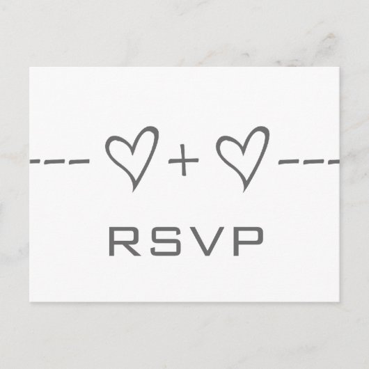 Carte postale RSVP Gray Heart Equation (Devant)