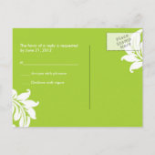 Carte postale RSVP Green Damask (Dos)