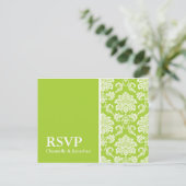 Carte postale RSVP Green Damask (Debout devant)