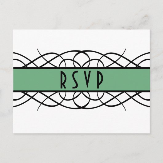 Carte postale RSVP Green Deco (Devant)