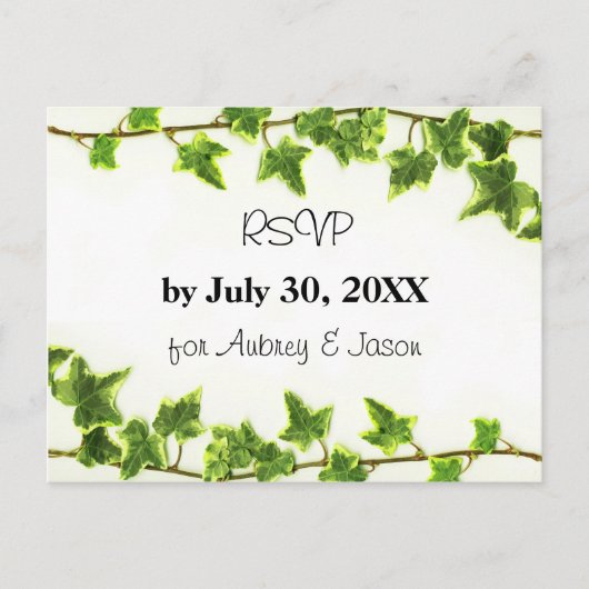 Carte postale RSVP Green Ivy (Devant)