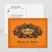 Carte postale RSVP Halloween Bold Orange Black MEN (Devant / Derrière)
