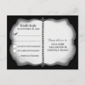 Carte Postale RSVP Halloween - Orange & Black Love (Dos)