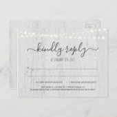 Carte postale RSVP | Hiver rustique (Devant / Derrière)