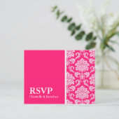 Carte postale RSVP Hot Rose Damask (Debout devant)