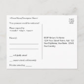 Carte postale "rsvp" inspirée des années 1920 (Dos)