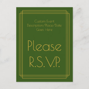 Carte postale RSVP inspirée des années 1930