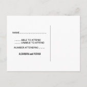 Carte postale RSVP Jaune Élégante Quatrefoil (Dos)