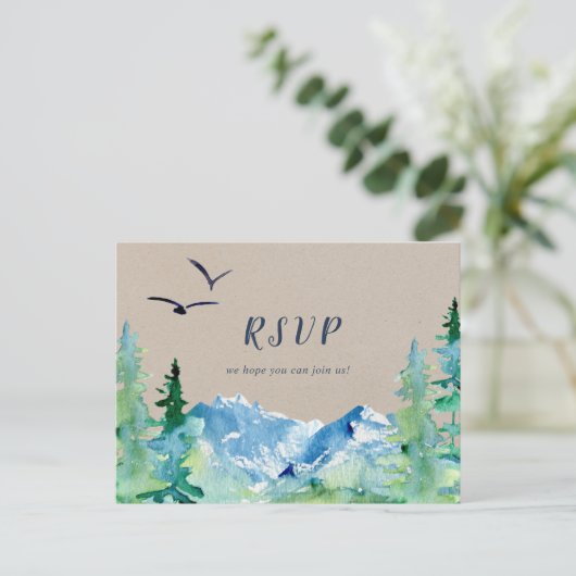 Carte postale RSVP Kraft Rocky Mountain Menu Choix (Debout devant)