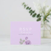 Carte postale RSVP Lilac Watercolor Roses (Debout devant)