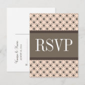 Carte postale RSVP Linen Fancy Lattice (Devant / Derrière)